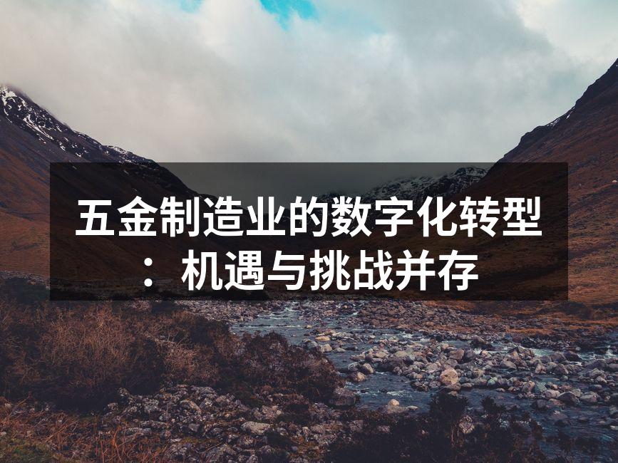 五金制造业的数字化转型：机遇与挑战并存